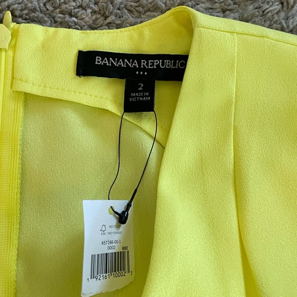 BANANA REPUBLIC NWT Citron Dress size 2 - Picture 2 of 3